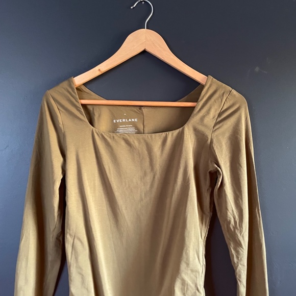 Everlane Black Long Sleeve Bodysuit - Picture 3 of 5